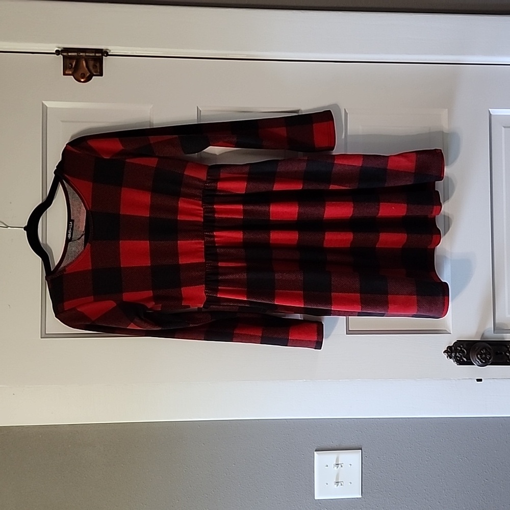 Plaid dress with pockets